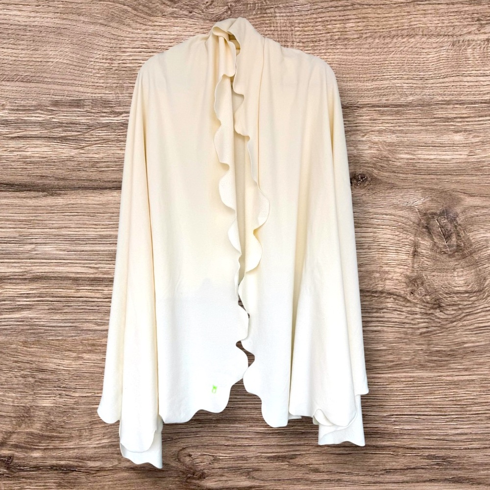 919 Dudley Stephens Five Mile River Scarf Wrap Cream Terry Fleece